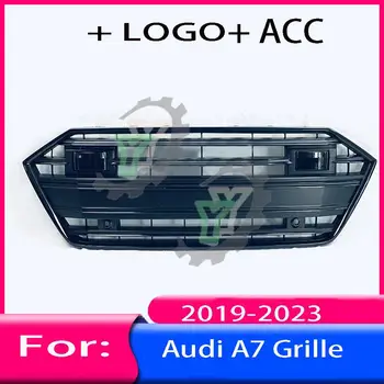 S ACC Pre Audi A7/A7L 2019 2020 2021 2022 2023 Auto Predný Nárazník Mriežka Strede Panelu, Tvarovanie Hornej časti Grilu (Úprava Pre S7 štýl)