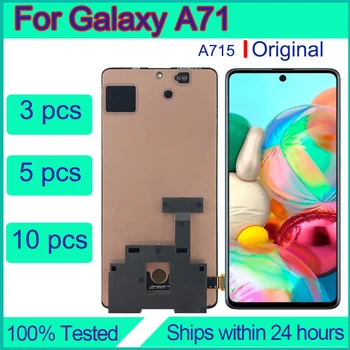 Pre Samsung Galaxy A71 Obrazovke Nahradenie Veľkoobchod Pôvodné Dotykový Displej Opravy A715 Tauschen Pantalla LCD Reparatur Montáž