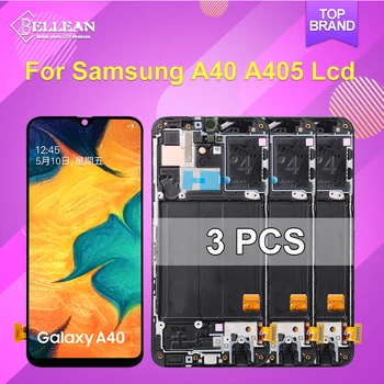 3KS 5.9 Palcový A40 2019 Displej Pre Samsung Galaxy A40 Dotykový LCD Displej Digitalizátorom. A405 A405F A405FN A405S S montážou Rámu