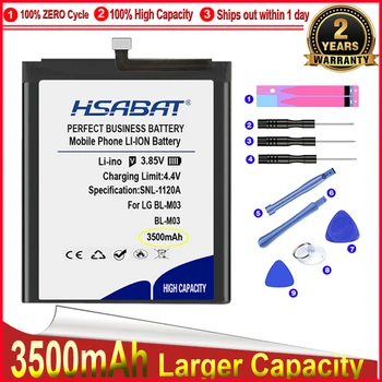 HSABAT 0 Cyklus 3500mAh BL-M03 Batéria pre LG K22 K200HM Vysoko Kvalitné Mobilné Telefónne Náhradný Akumulátor