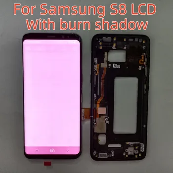 Pôvodný Pre Samsung Galaxy S8 LCD DisplaySM-G950FD G950A G950U G950F Dotykový Displej Digitalizátorom. Paneli S montážou Napáliť tieň
