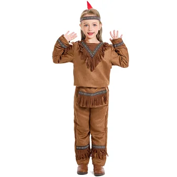 Chlapcov Unisex Rodák Indiánske Kostýmy Dievčatá Americký Halloween Kostým Princezná Pre Deti