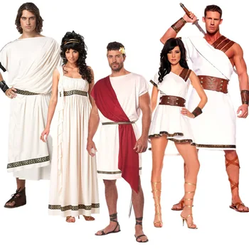 Arabský Halloween Cosplay Starovekej Gréckej King Gladiator Kostým Pár Oblečenie Fáze Kostým Veľkoobchod