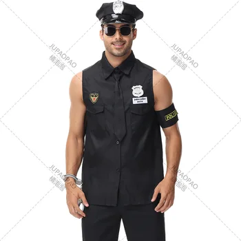 Halloween Kostýmy pre Dospelých Mužov Ameriky USA Polícia Špinavé Policajt, Úradník Kostým Top Shirt Fantázie Cosplay Oblečenie CosplayCostumes