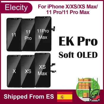 EK Pro Soft OLED Pre iphone X XS XS MAX 11 Pro 11 Pro Max Obrazovka S 3D Dotyk Digitalizátorom. Montáž Zobrazenie Výmeny