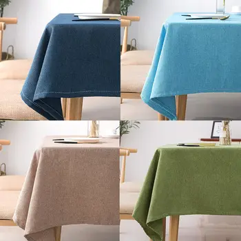 Čisté farebné tkaniny obrus Čínskej bavlny a ľanu na zahustenie zmluvne vietor tabuľka cloth_DAN266