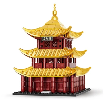 Čínsky Antickej Architektúry Yueyang Veža Domáce Dekorácie, Ozdoby Stavebné Kamene, Tehly, Hračky, Darčeky
